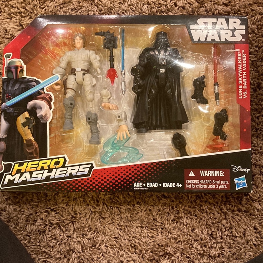 Star Wars Hero mashers Luke skywalker versus Darth Vader